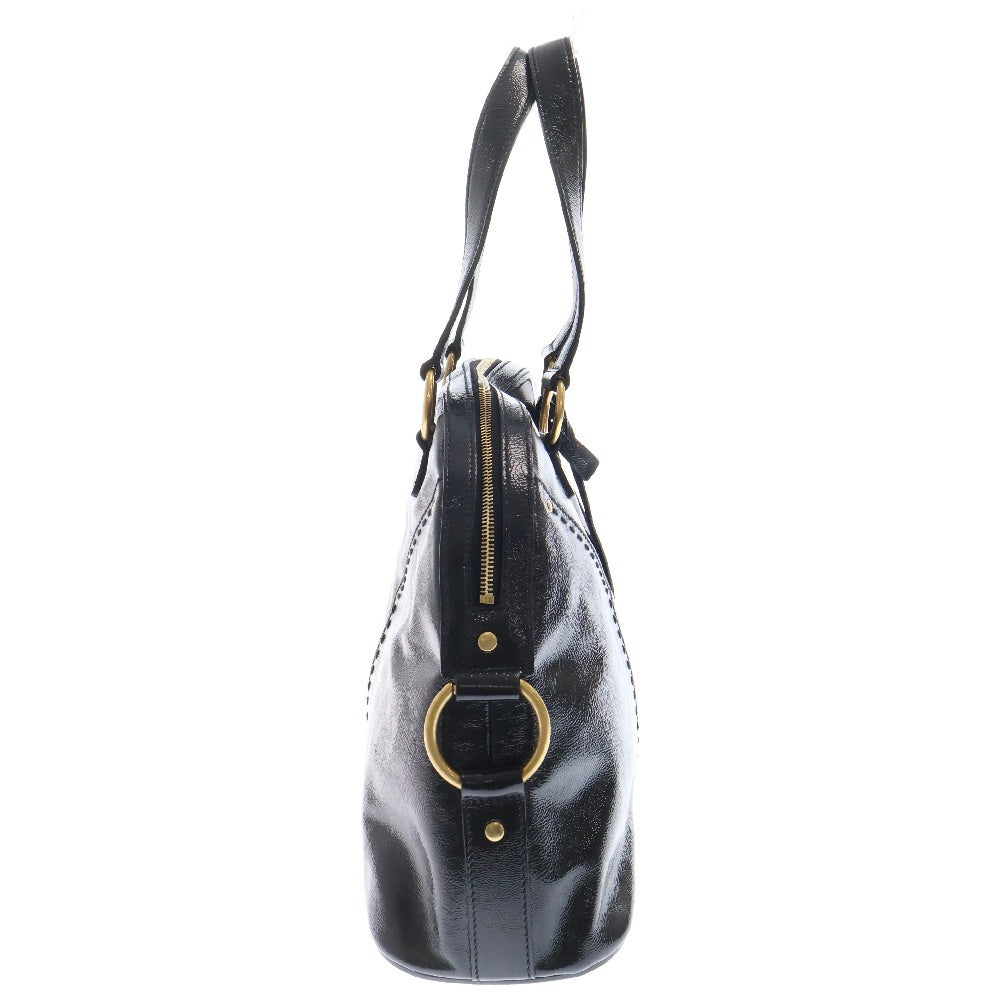 YVES SAINT LAURENT(イヴサンローラン) ミューズ ハンドバック パテント ブラック レザー トートバック