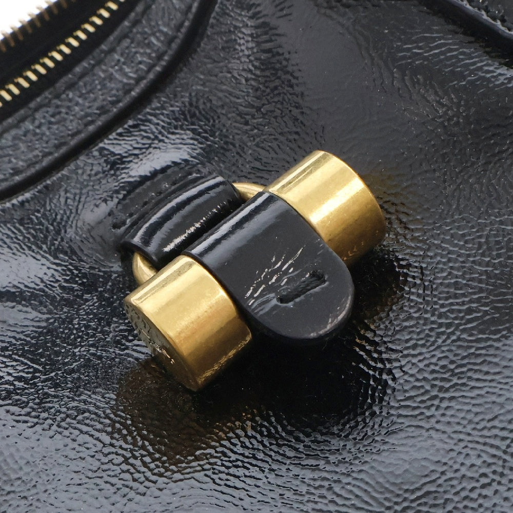 YVES SAINT LAURENT(イヴサンローラン) ミューズ ハンドバック パテント ブラック レザー トートバック