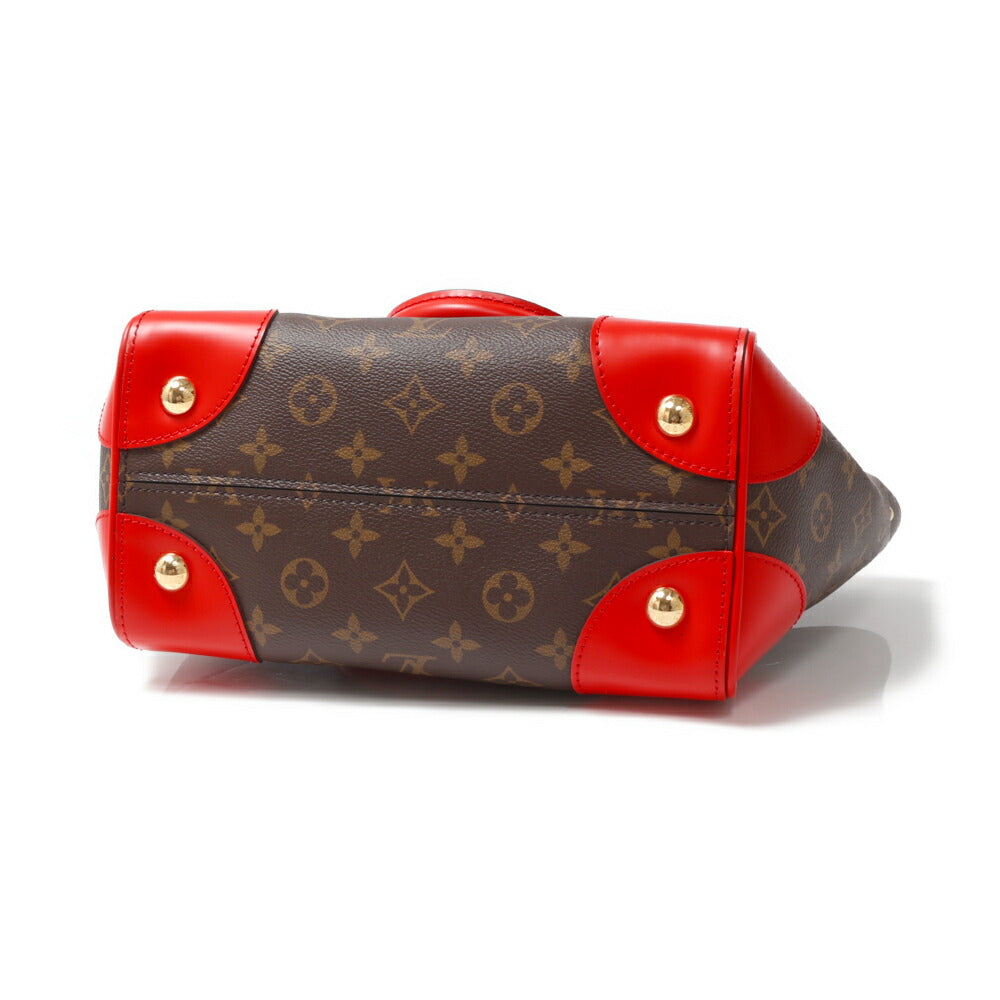 LOUIS VUITTON(ルイヴィトン) モノグラム フェニックスPM コクリコ M41537 PVC レザー レッド ブラウン 2WAY ハンドバッグ ショルダーバッグ