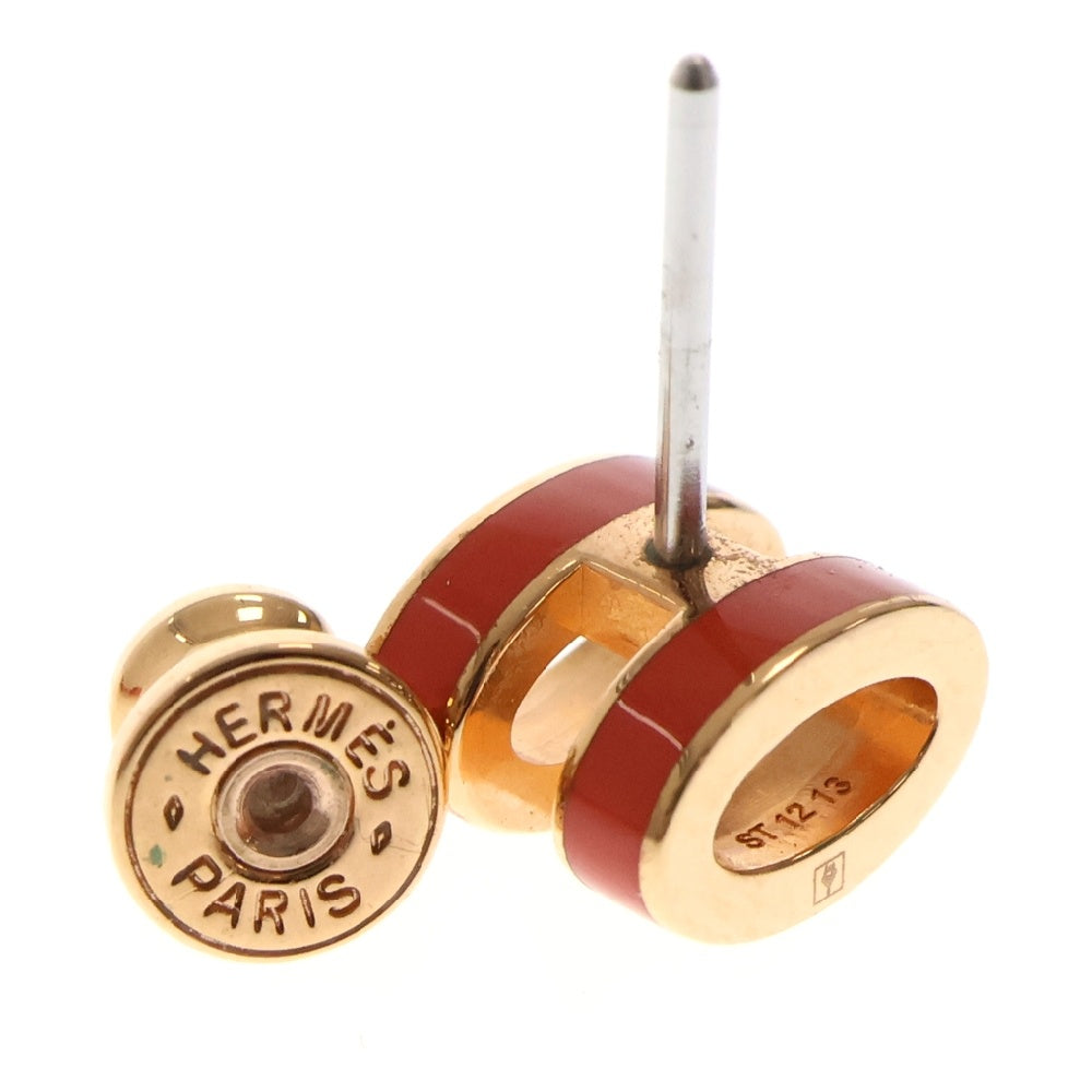 HERMES(エルメス) ポップアッシュミニ ピアス オレンジ×ゴールド GP アクセサリー