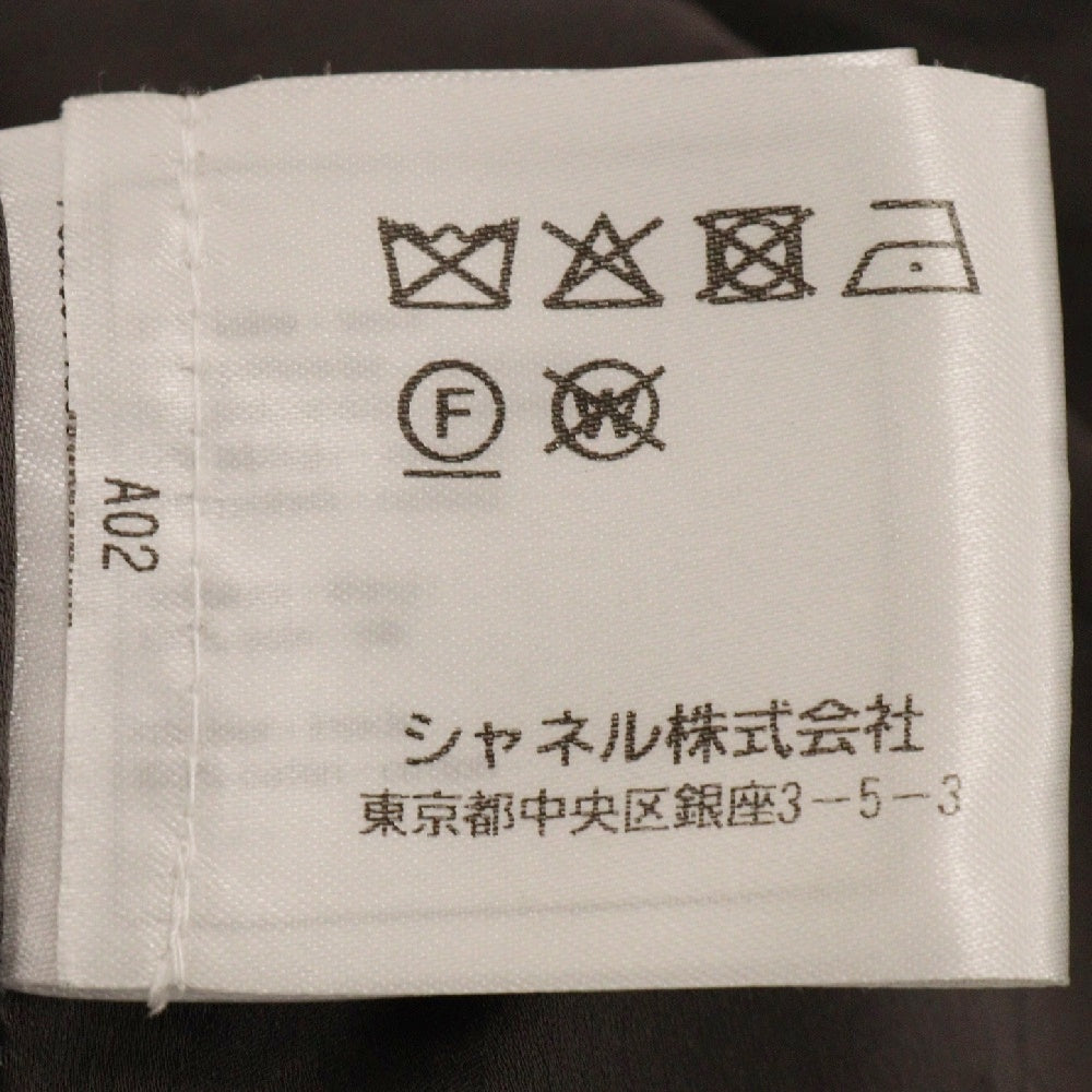 CHANEL(シャネル) ツイード ショートジャケット ロゴボタン グレー系 スパンコール 38サイズ レディース