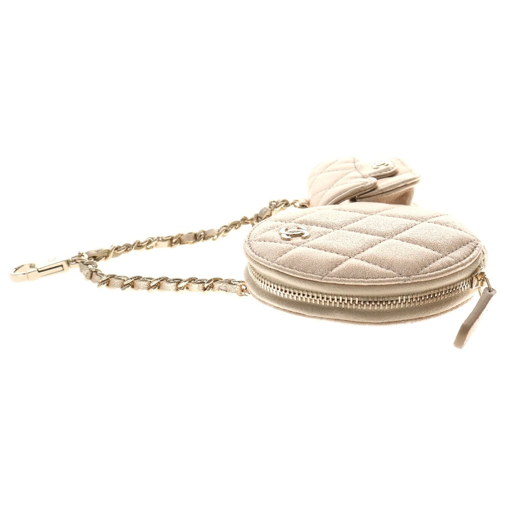 CHANEL(シャネル) マトラッセ コインケース×AirPodsケース 2024イヤーズギフト ゴールド ラムスキン チャーム