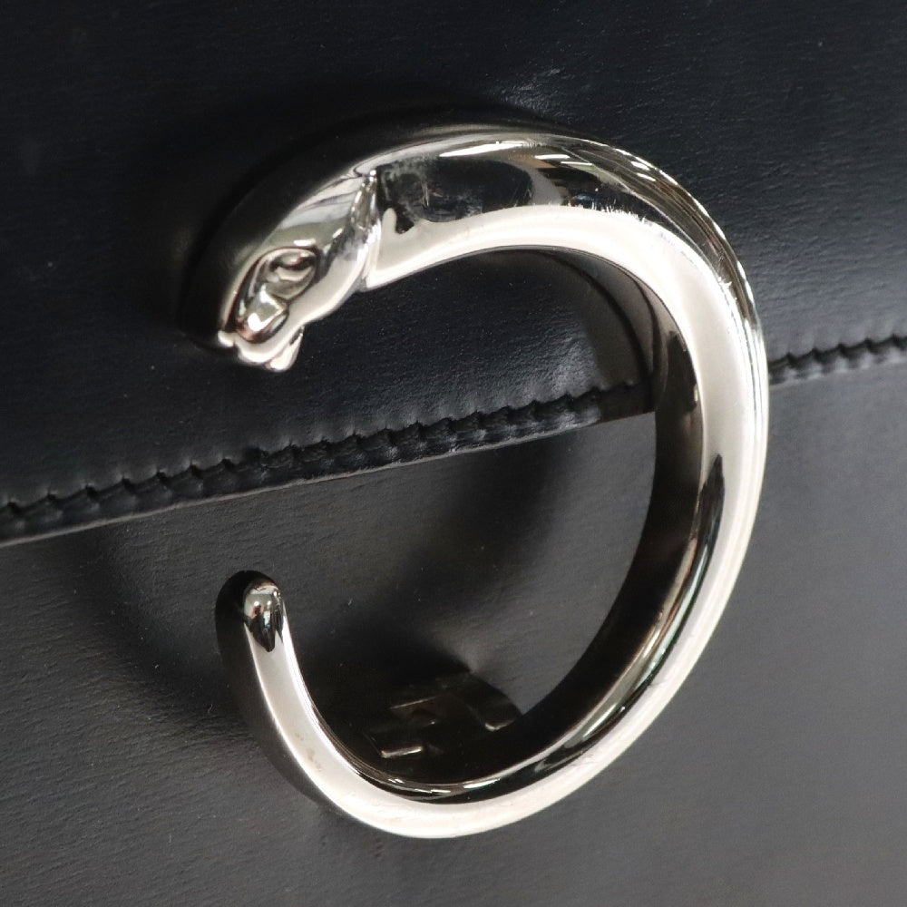 Cartier(カルティエ) パンテールレザーハンドバッグ ブラック