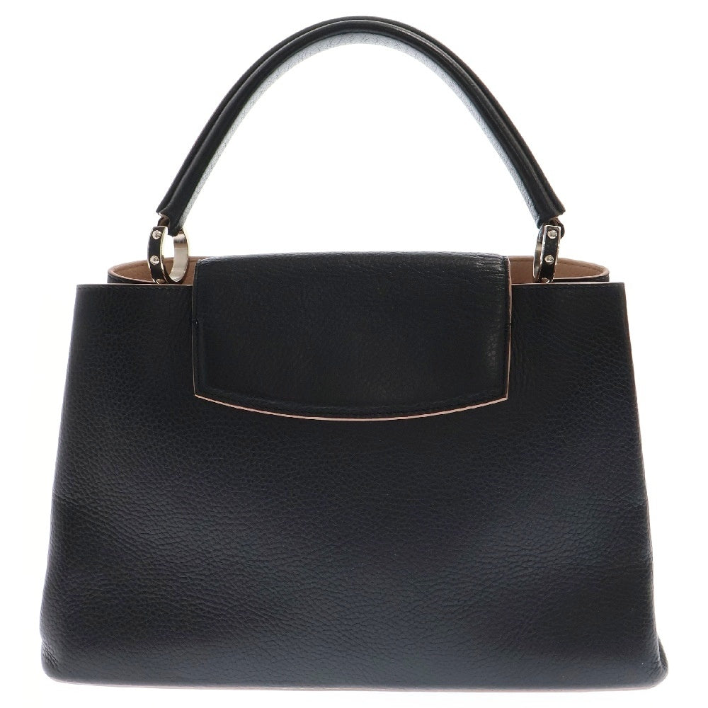 LOUIS VUITTON(ルイヴィトン) カプシーヌMM ブラック×ピンク レザー ハンドバッグ