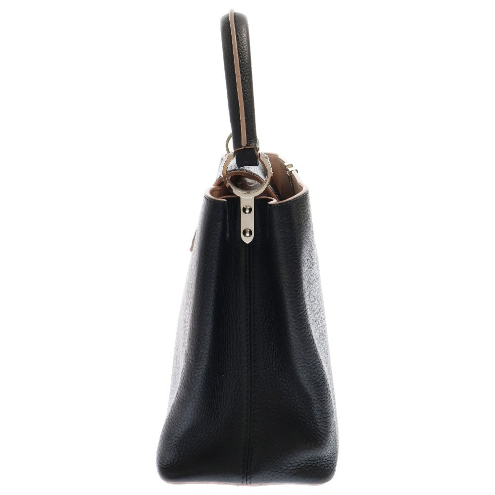 LOUIS VUITTON(ルイヴィトン) カプシーヌMM ブラック×ピンク レザー ハンドバッグ