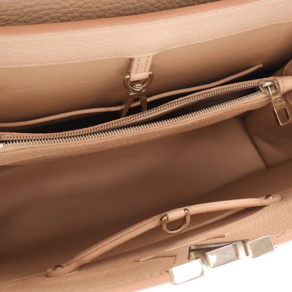 LOUIS VUITTON(ルイヴィトン) カプシーヌMM ブラック×ピンク レザー ハンドバッグ