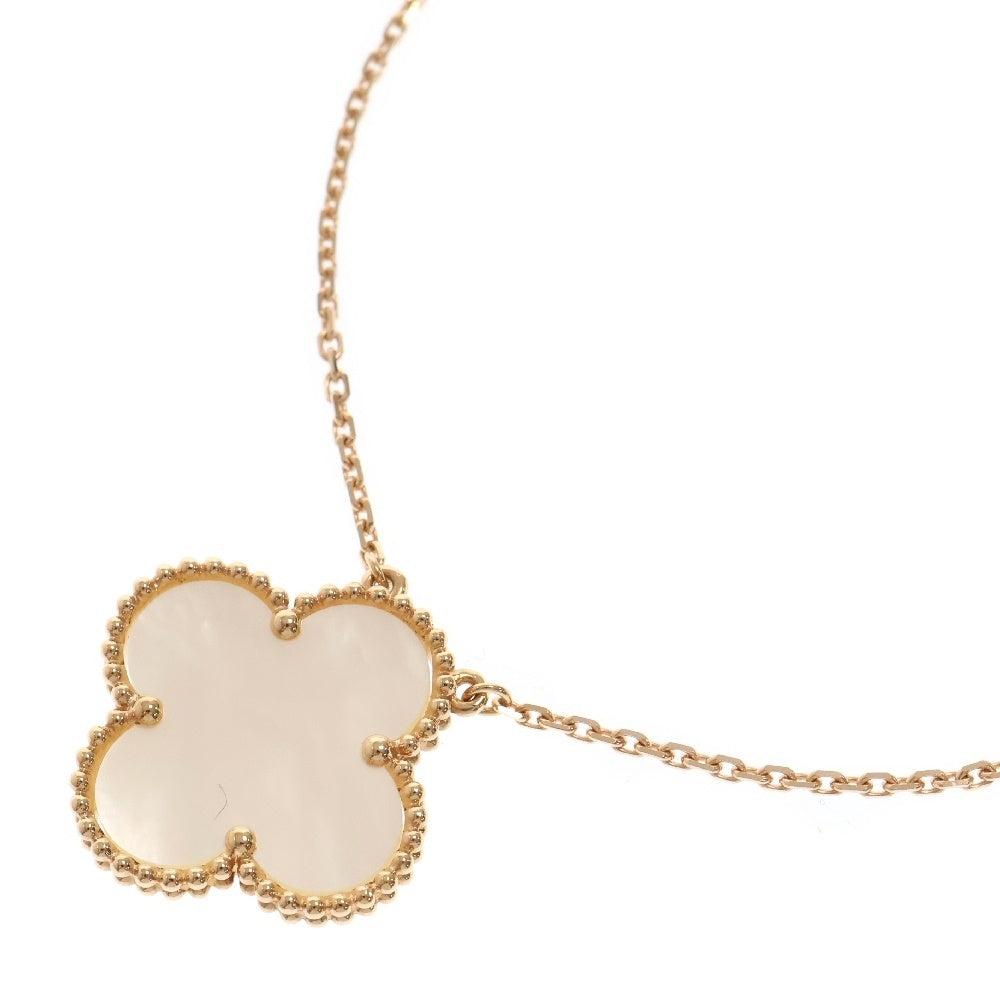 Van Cleef & Arpels(ヴァンクリーフアンドアーペル) マジックアルハンブラ マザーオブパール ネックレス Au750 K18 PG ピンクゴールド ペンダント ジュエリー