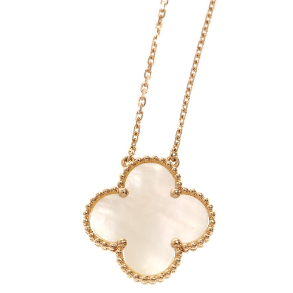 Van Cleef & Arpels(ヴァンクリーフアンドアーペル) マジックアルハンブラ マザーオブパール ネックレス Au750 K18 PG ピンクゴールド ペンダント ジュエリー