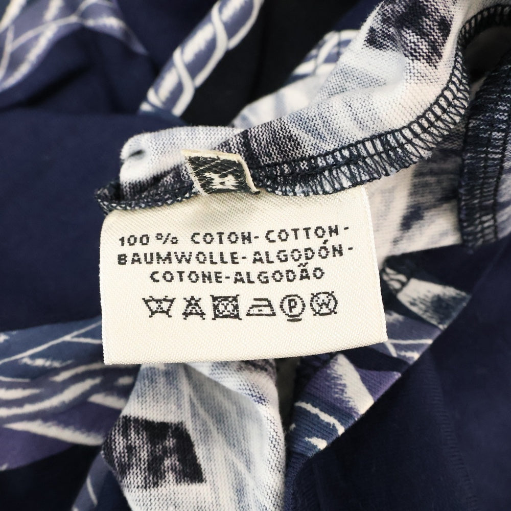 HERMES(エルメス) ポートネックチェーンデザインTシャツ カットソー ネイビー レディース