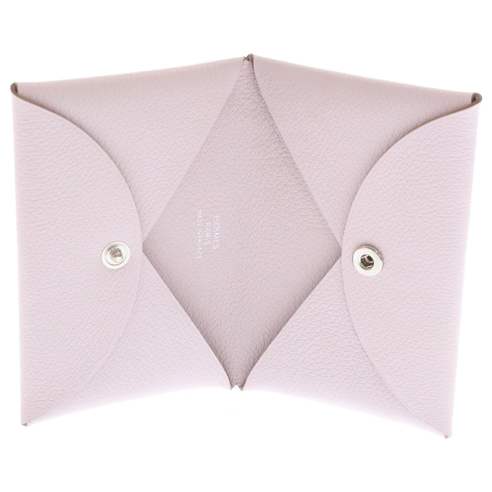 HERMES(エルメス) カルヴィ コインケース シェブルミゾル モーヴペール ピンク レザー