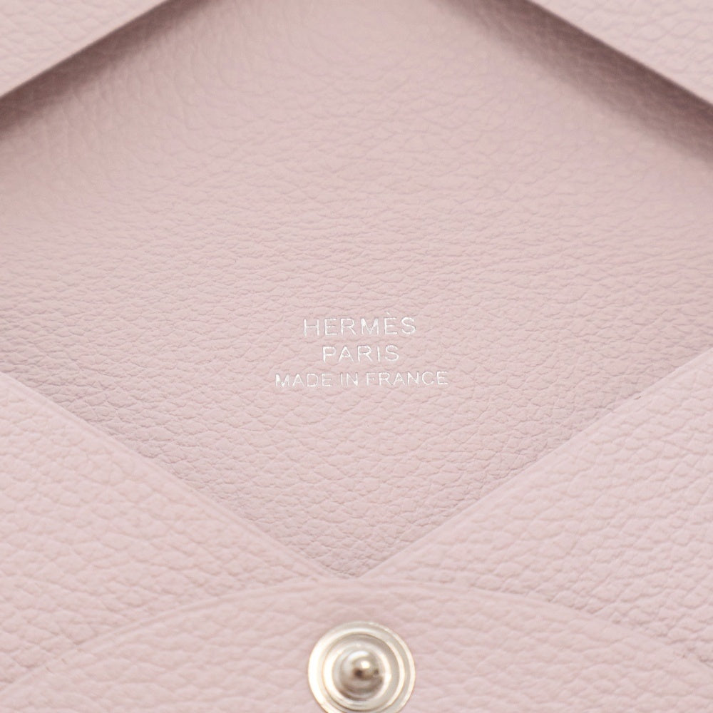 HERMES(エルメス) カルヴィ コインケース シェブルミゾル モーヴペール ピンク レザー