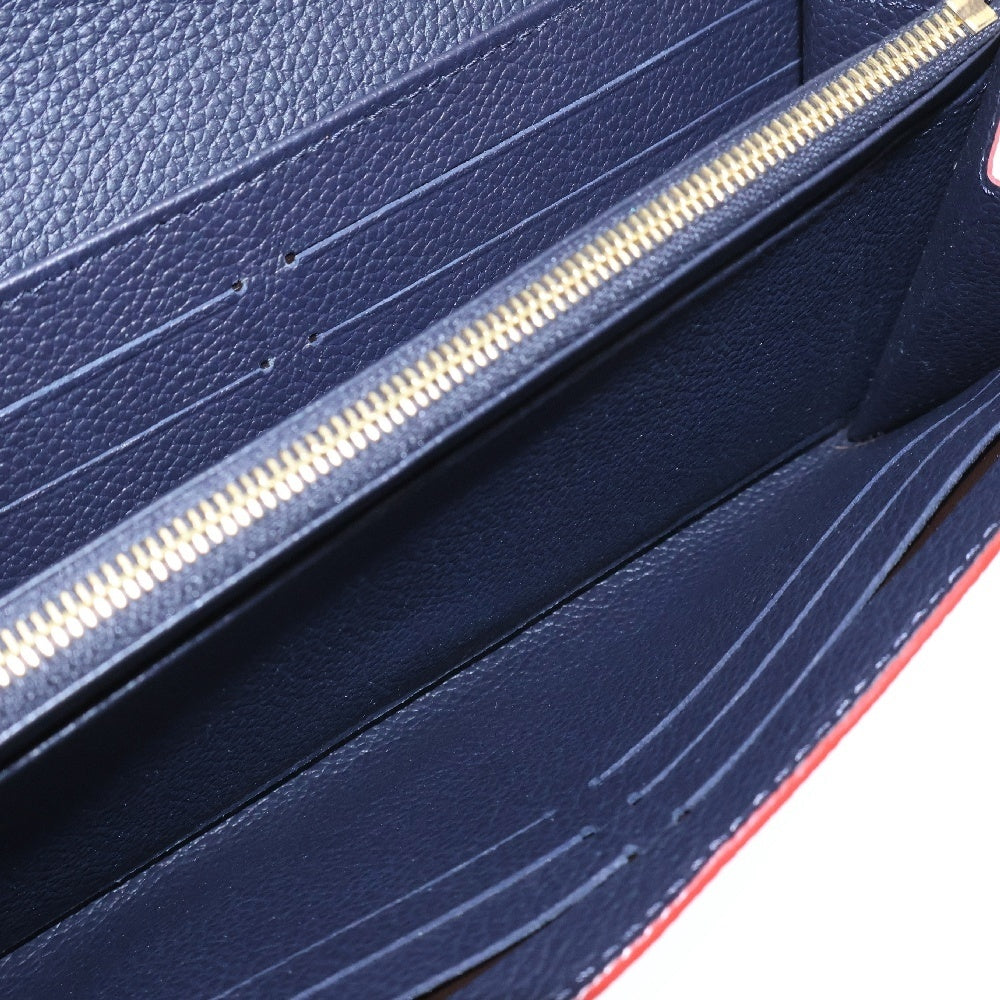 LOUIS VUITTON(ルイヴィトン) ポルトフォイユ・サラ マリーヌ・ルージュ ロングウォレット 三つ折り財布 カードケース ネイビー ゴールド金具 M62125