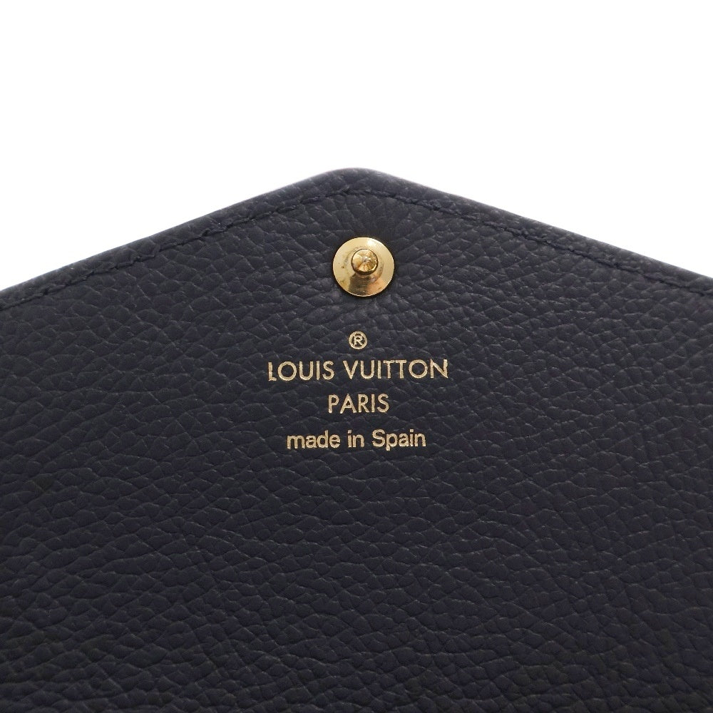 LOUIS VUITTON(ルイヴィトン) ポルトフォイユ・サラ マリーヌ・ルージュ ロングウォレット 三つ折り財布 カードケース ネイビー ゴールド金具 M62125