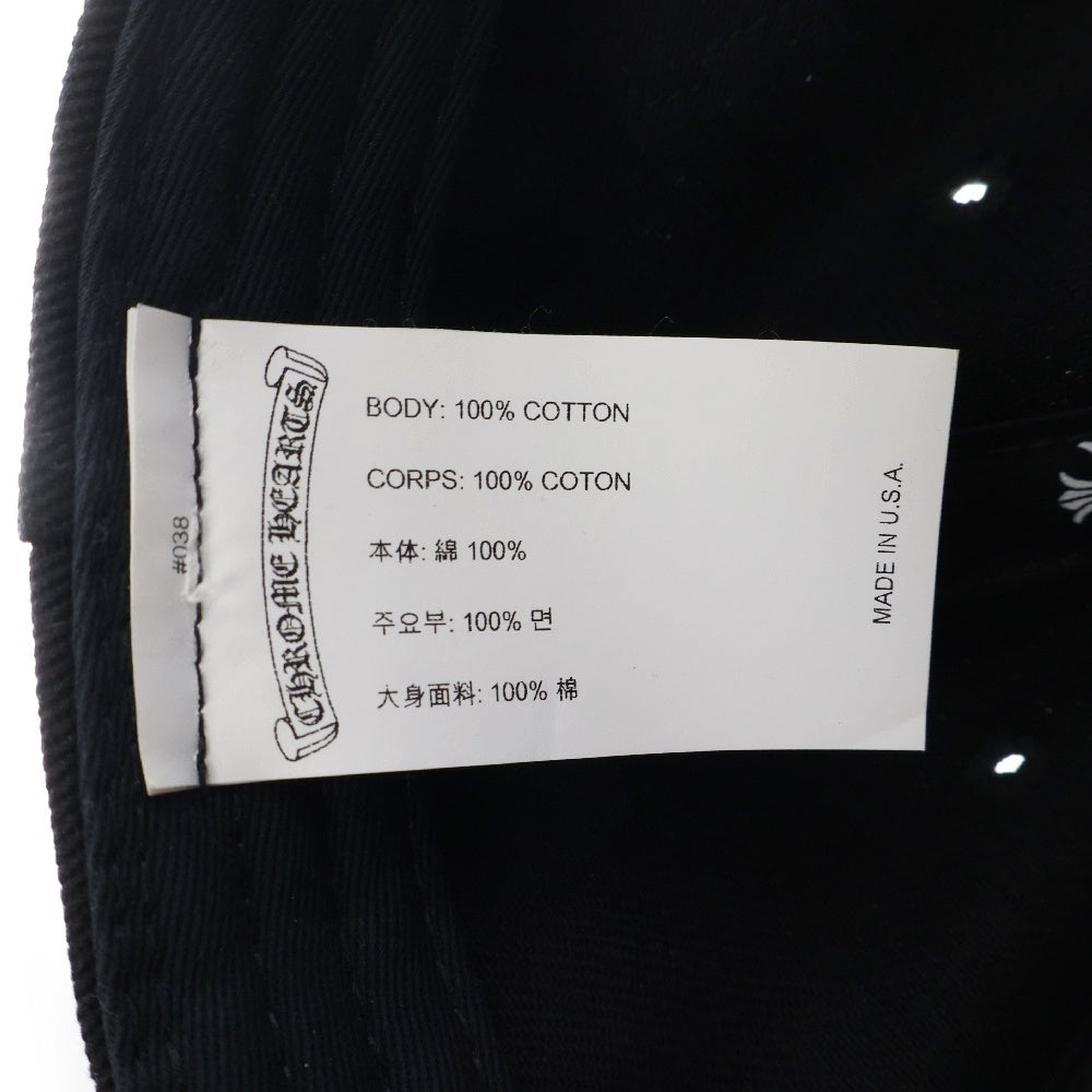 CHROME HEARTS(クロムハーツ) Vertical Logo Hat CHロゴ ベースボールキャップ 帽子 ブラック