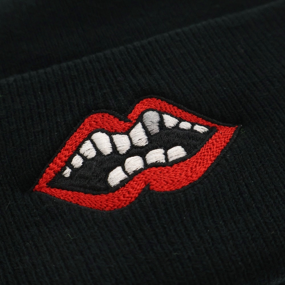 CHROME HEARTS(クロムハーツ) MATTY BOY Chomper Beanie チョンパー刺繍 ニットキャップ ビーニー ブラック