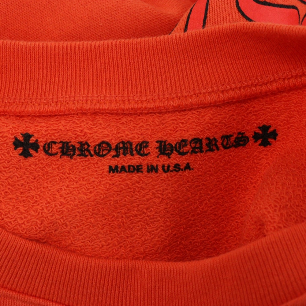 CHROME HEARTS(クロムハーツ) 23SS ×MATTY BOY SPARK THE HEART SWTSHRT マッティボーイ プロスパーク ザ ハート プリント クルーネックスウェットトレーナー レッド