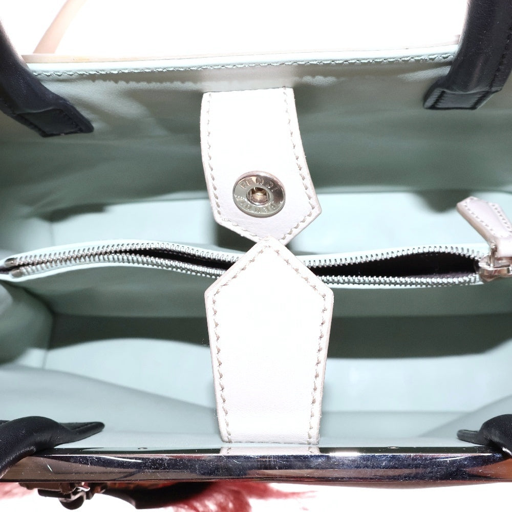 FENDI(フェンディ) モンスター プチトゥージュール 2WAY ハンドバッグ ショルダーバッグ ベージュ レザー 8BH253