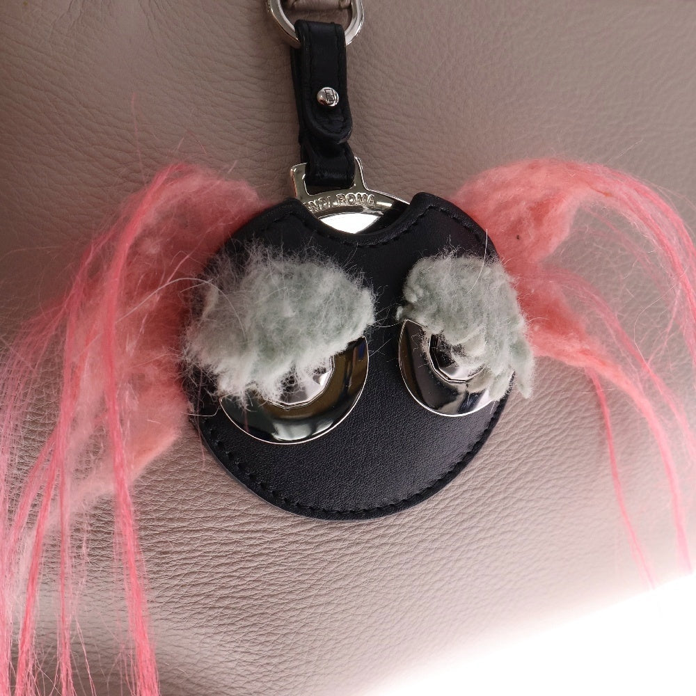 FENDI(フェンディ) モンスター プチトゥージュール 2WAY ハンドバッグ ショルダーバッグ ベージュ レザー 8BH253
