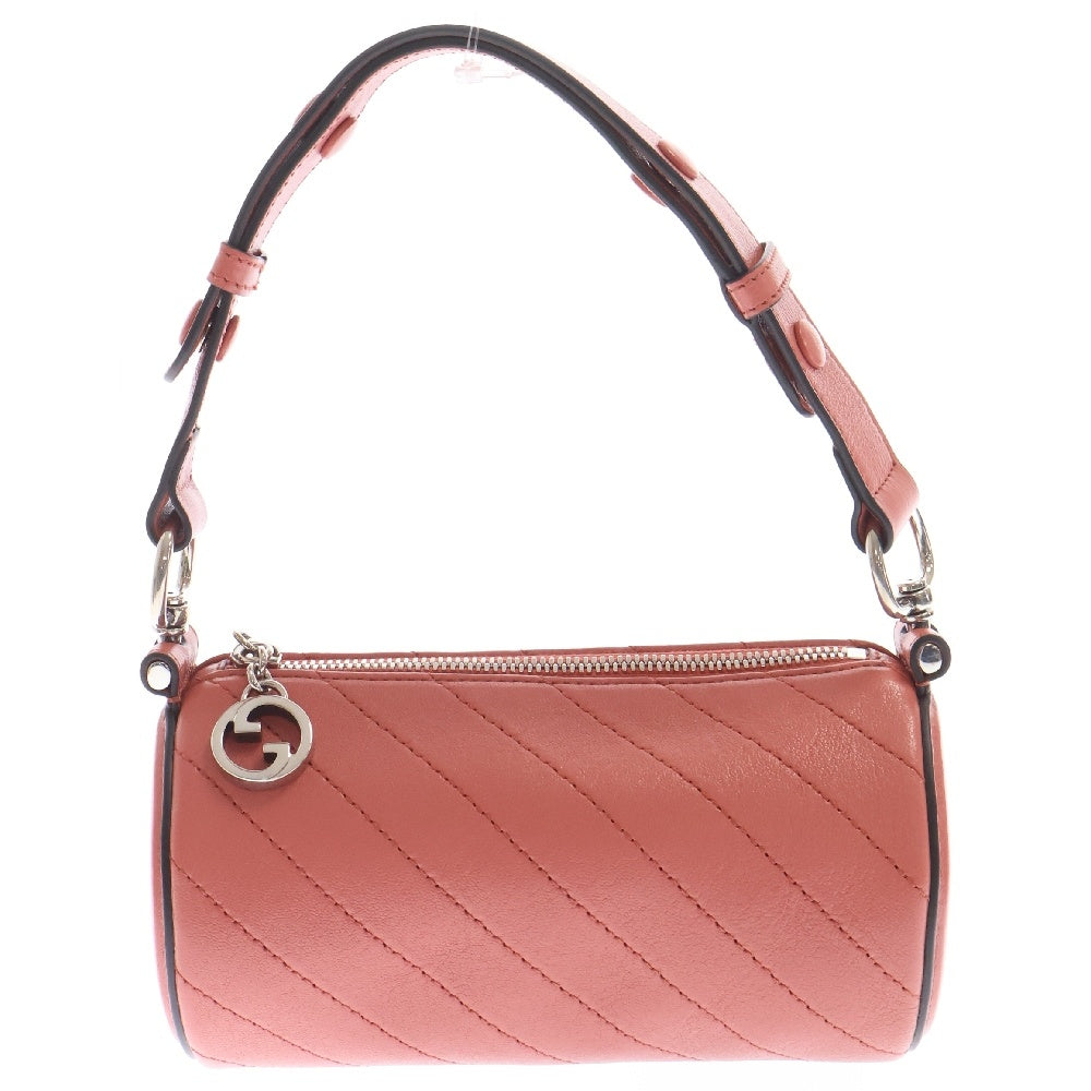 GUCCI(グッチ) ブロンディ ミニショルダーバッグ ピンク レザー ワンショルダーバッグ ハンドバッグ シルバー金具 760170