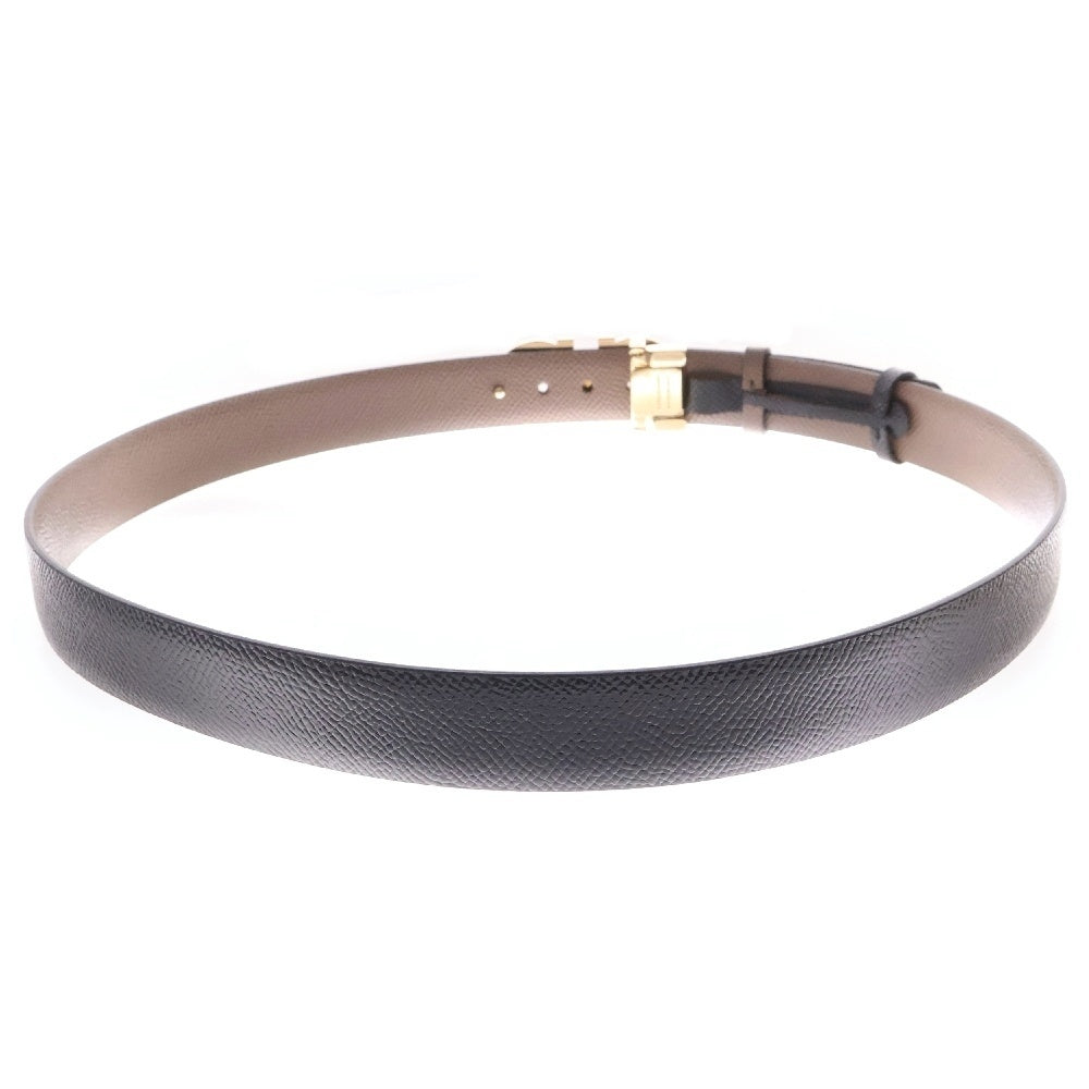 Salvatore Ferragamo(サルヴァトーレ フェラガモ) ガンチーニ リバーシブルベルト レザー ゴールド金具 ブラック×ベージュ