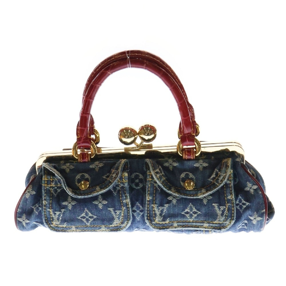 LOUIS VUITTON(ルイヴィトン) モノグラムデニム サックフェルモワールGM M95015 ハンドバッグ ブルー×レッド
