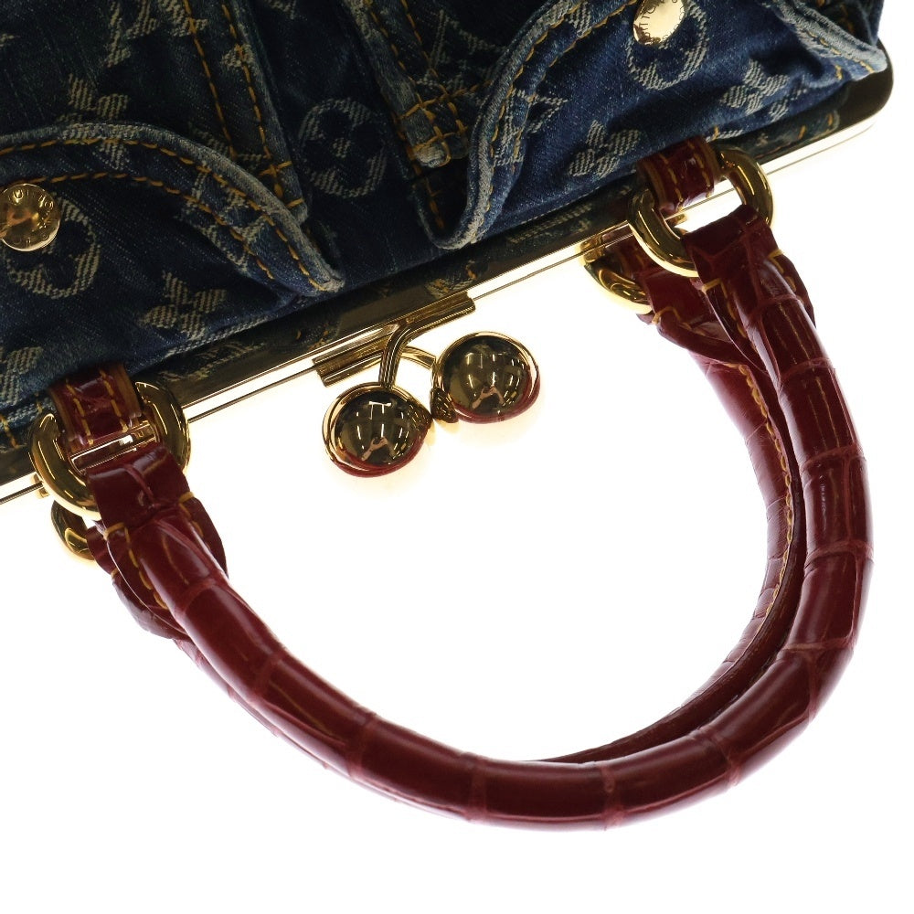 LOUIS VUITTON(ルイヴィトン) モノグラムデニム サックフェルモワールGM M95015 ハンドバッグ ブルー×レッド