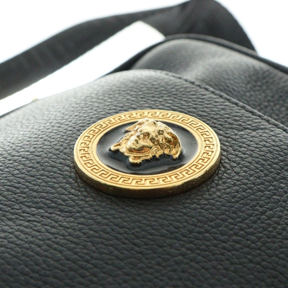 VERSACE(ヴェルサーチ) ショルダーバック メデューサ 黒 レザー クロスボディバッグ ゴールド金具