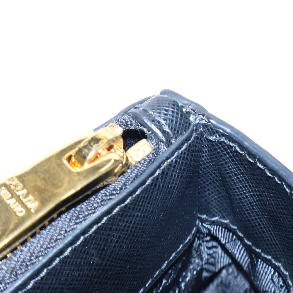 PRADA(プラダ) ガレリア ハンドバッグ トートバッグ 黒 レザー シルバー金具 BN1874