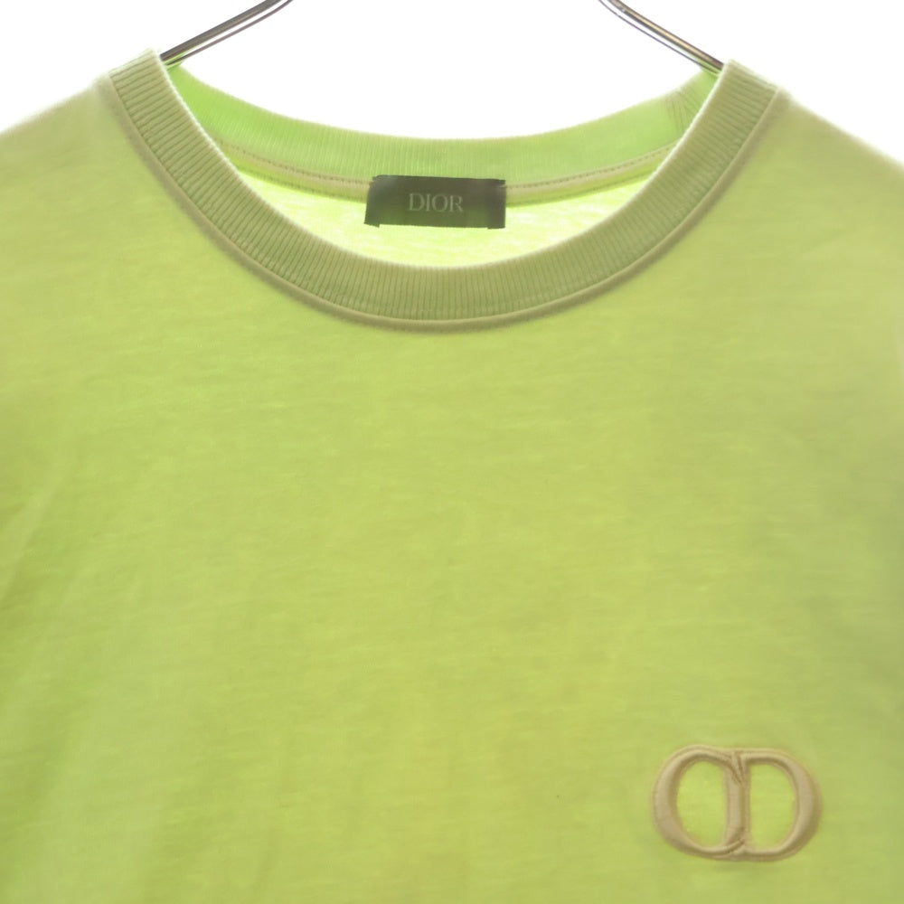 Christian Dior(クリスチャンディオール) CD ICON CDアイコン ロゴ刺繍 クルーネック 半袖Tシャツ カットソー ライトグリーン 943J605A0554