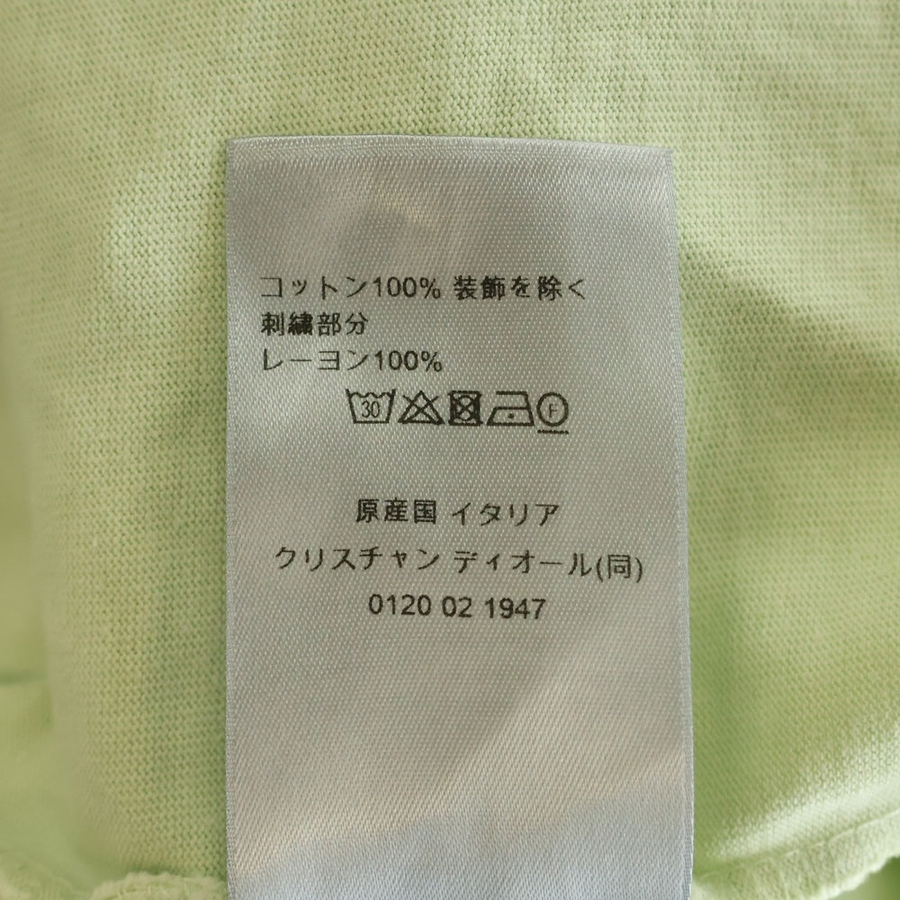 Christian Dior(クリスチャンディオール) CD ICON CDアイコン ロゴ刺繍 クルーネック 半袖Tシャツ カットソー ライトグリーン 943J605A0554