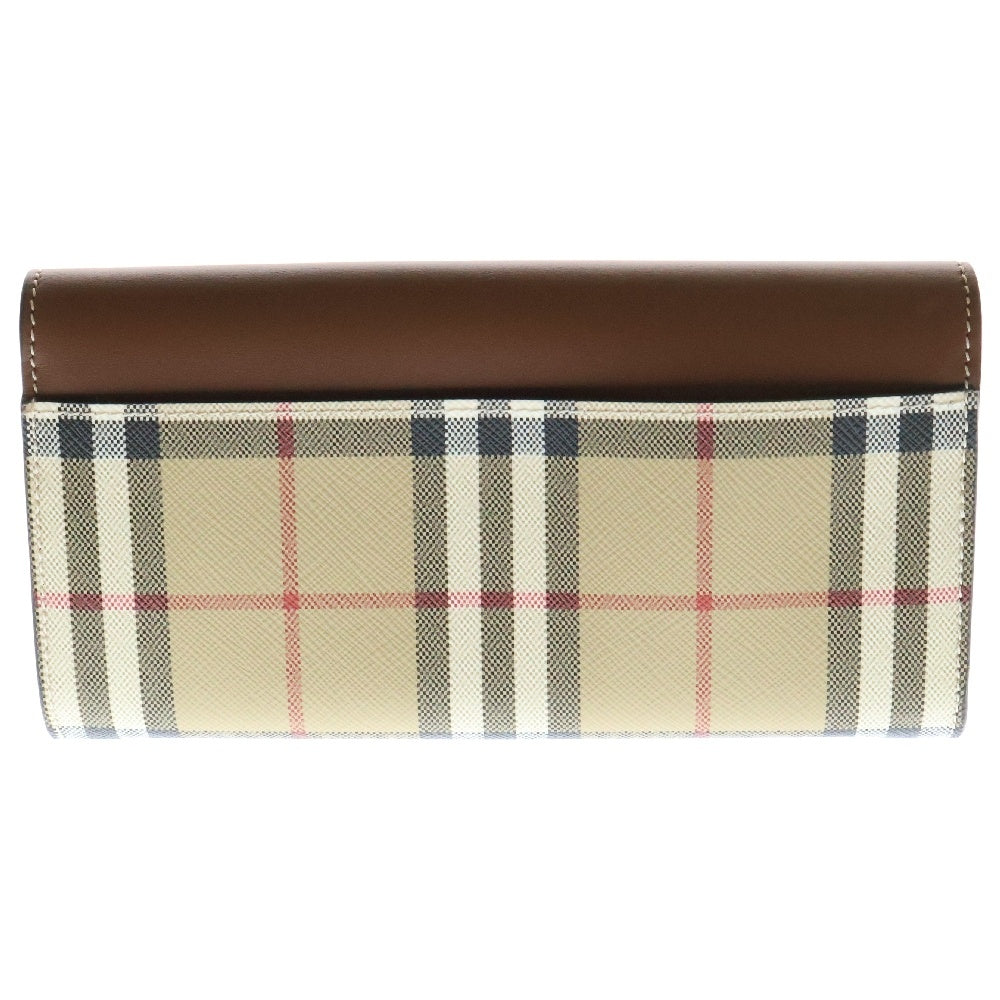 BURBERRY(バーバリー) ヴィンテージチェック 長財布 レザー ブラック ロングウォレット
