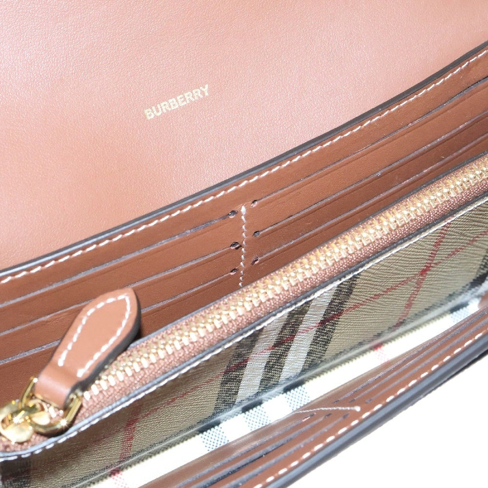 BURBERRY(バーバリー) ヴィンテージチェック 長財布 レザー ブラック ロングウォレット