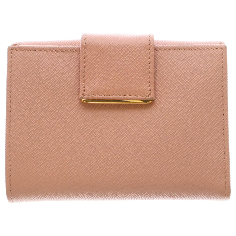 PRADA(プラダ) サフィアーノ 二つ折り財布 ピンク レザー コンパクトウォレット 1MH523