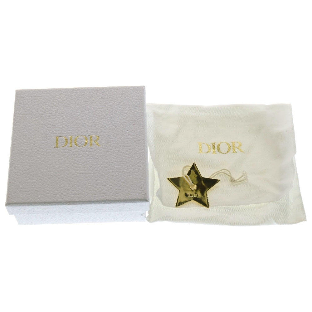 Christian Dior(クリスチャンディオール) モンテーニュ ロータスウォレット レザー ブルー×ホワイト ウォレット 財布 ゴールド金具 8057903