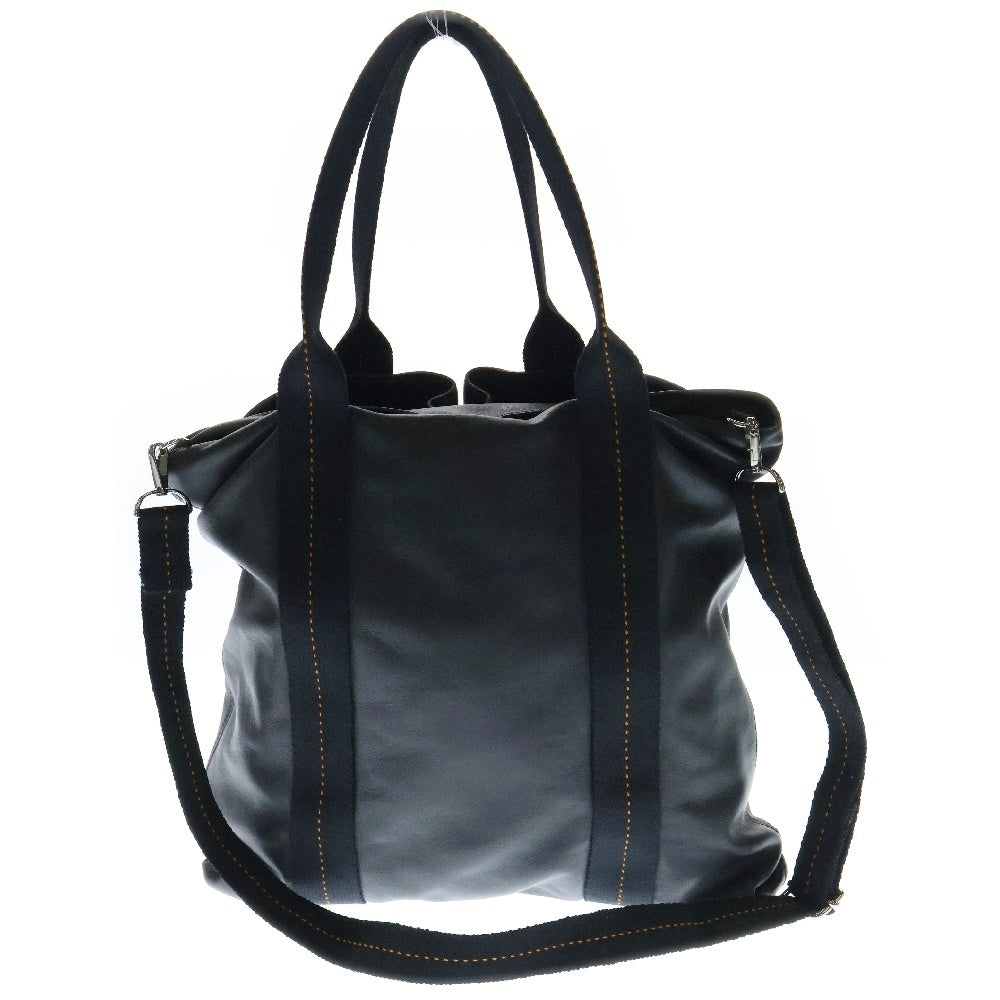 HERMES(エルメス) キャラバン ヴェルティカルMM ブラック レザー 2WAY ハンドバッグ ショルダーバッグ