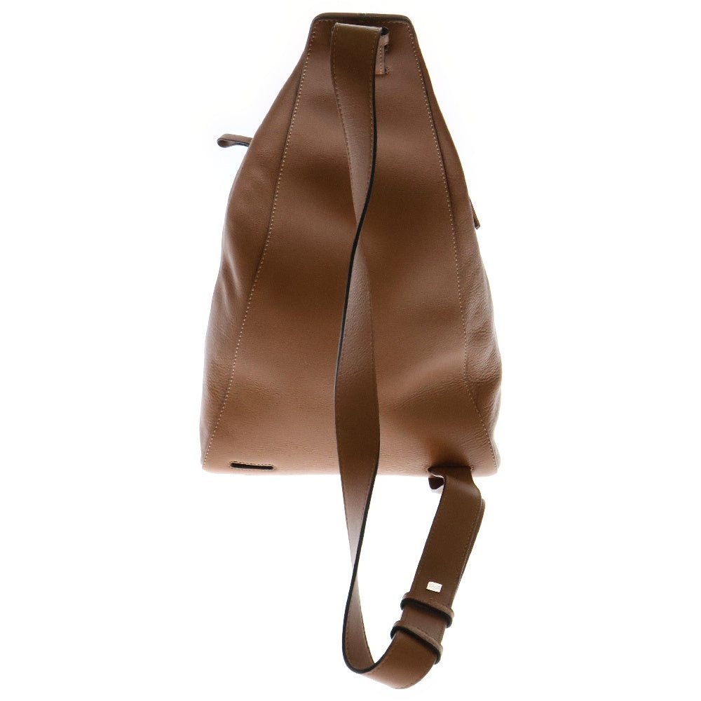 LOEWE(ロエベ) アントン スリングバッグ ショルダーバッグ 肩掛けバッグ シルバー金具 ブラウン レザー