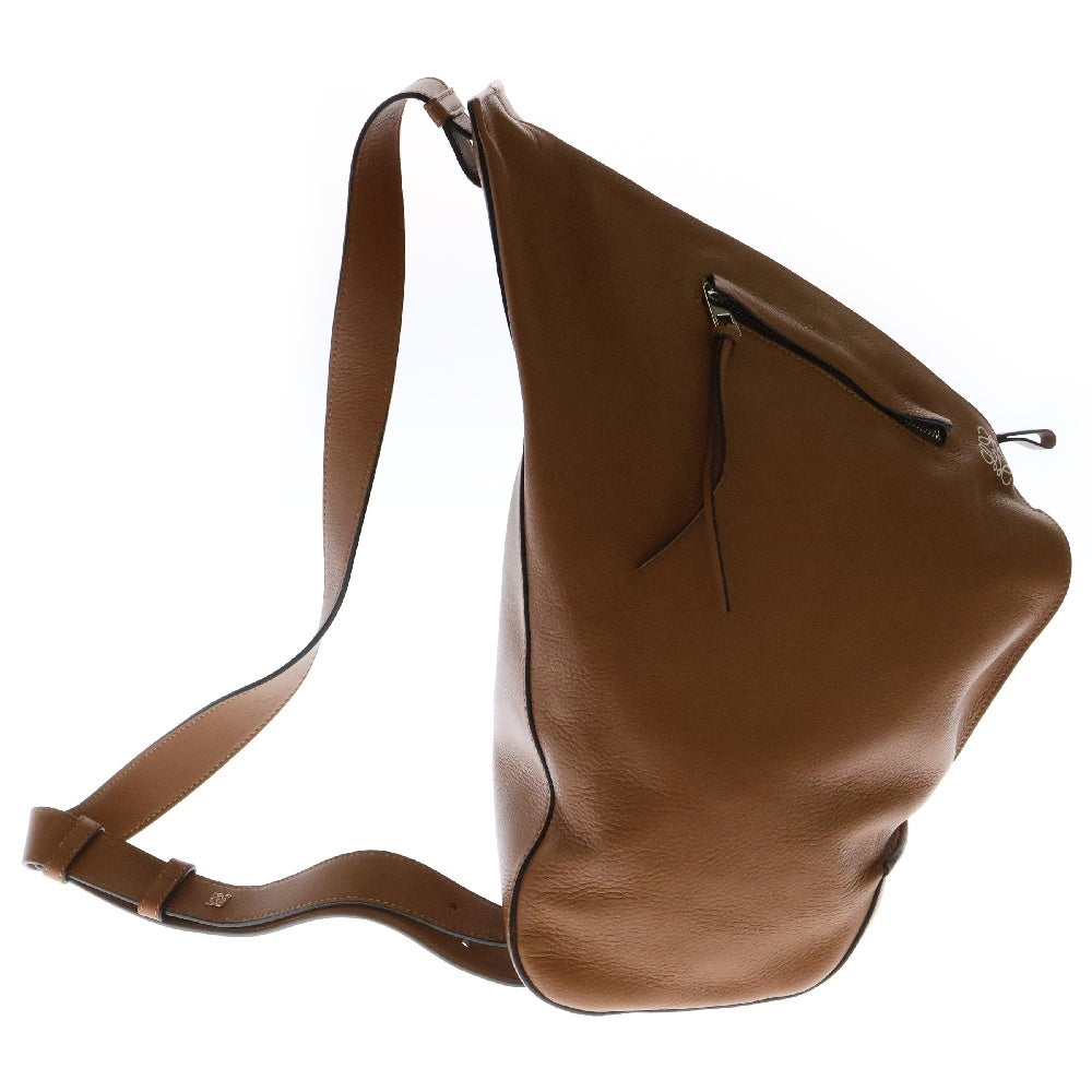 LOEWE(ロエベ) アントン スリングバッグ ショルダーバッグ 肩掛けバッグ シルバー金具 ブラウン レザー