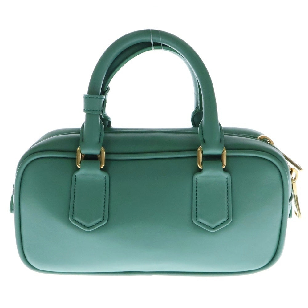 miumiu(ミュウミュウ) アルカディ 2WAYバッグ ショルダーバッグ ハンドバッグ ゴールド金具 グリーン レザー 5BB148