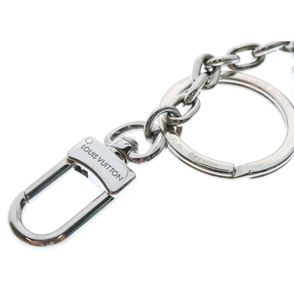 LOUIS VUITTON(ルイヴィトン) ポルトクレLVイニシャル キーホルダー バッグチャーム キーリング ステンレススティール シルバー M01192