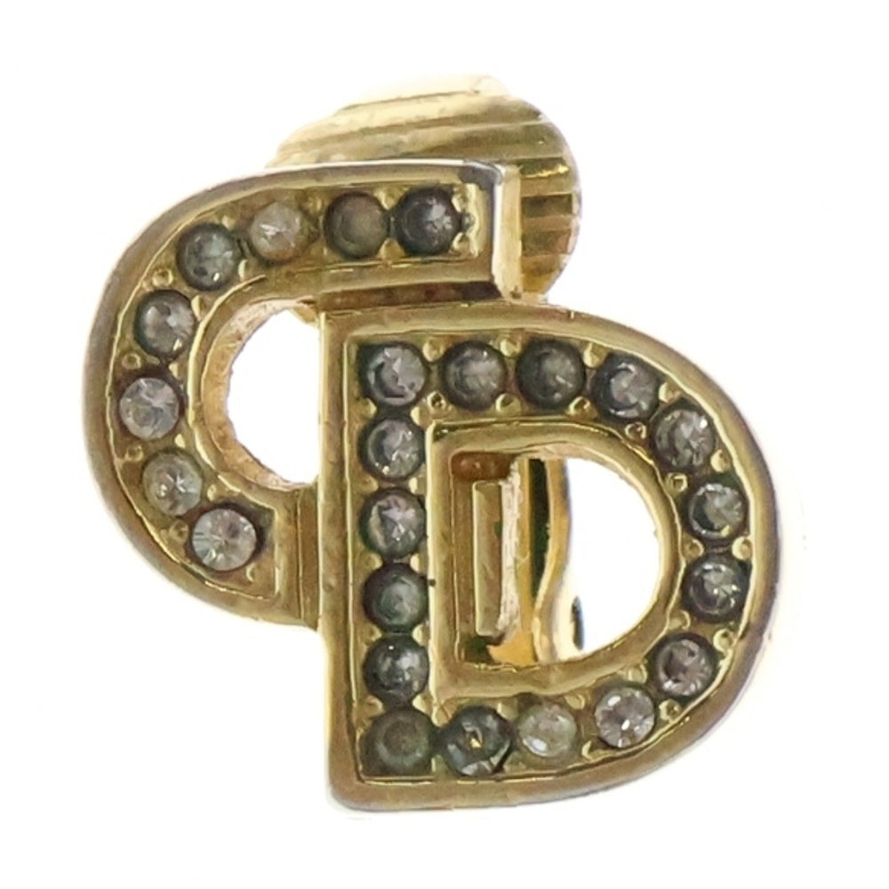 Christian Dior(クリスチャンディオール) CDロゴ ラインストーンピアス イヤーアクセサリー ゴールド GP