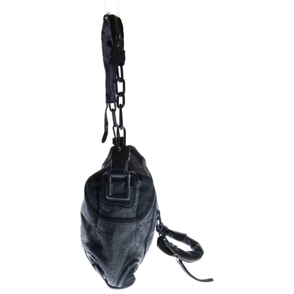 DIESEL(ディーゼル) レザー ショルダーバッグ 黒 2wayバッグ archive
