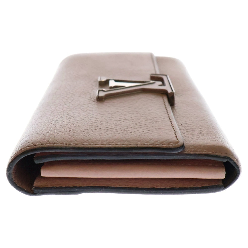 LOUIS VUITTON(ルイヴィトン) ポルトフォイユ・カプシーヌ マグノリア ロングウォレット 長財布 ベージュ シルバー金具 M61250