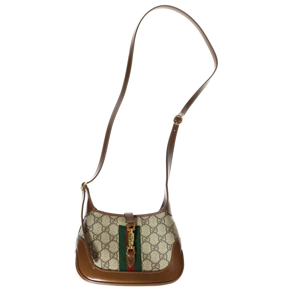 GUCCI(グッチ) GGスプリーム ジャッキー1961 2WAY ショルダーバッグ ハンドバッグ キャンバス ベージュ×ブラウン 637092 レディース