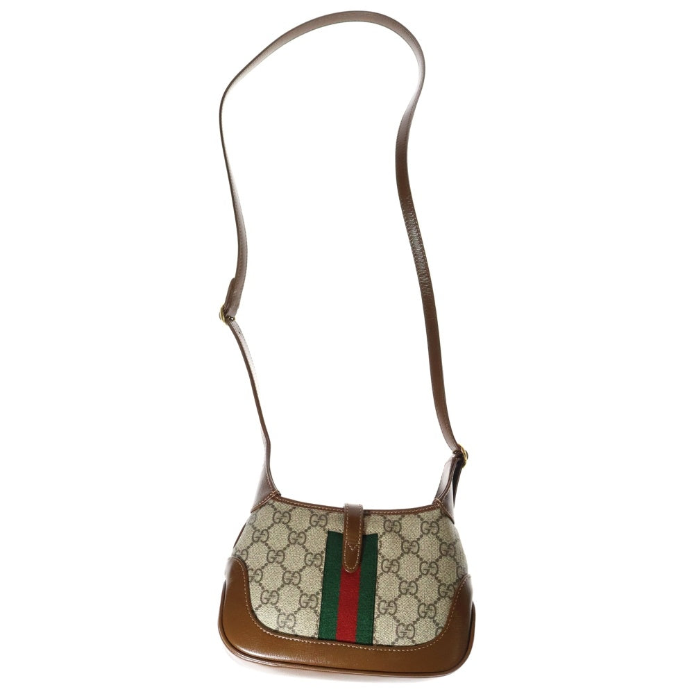 GUCCI(グッチ) GGスプリーム ジャッキー1961 2WAY ショルダーバッグ ハンドバッグ キャンバス ベージュ×ブラウン 637092 レディース