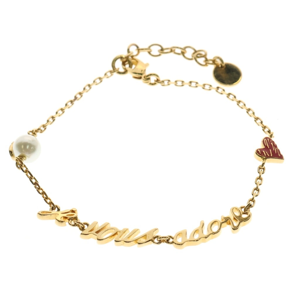 Christian Dior(クリスチャンディオール) DIOR AMOUR JE VOUS ADORE パール ブレスレット GP ゴールド アクセサリー