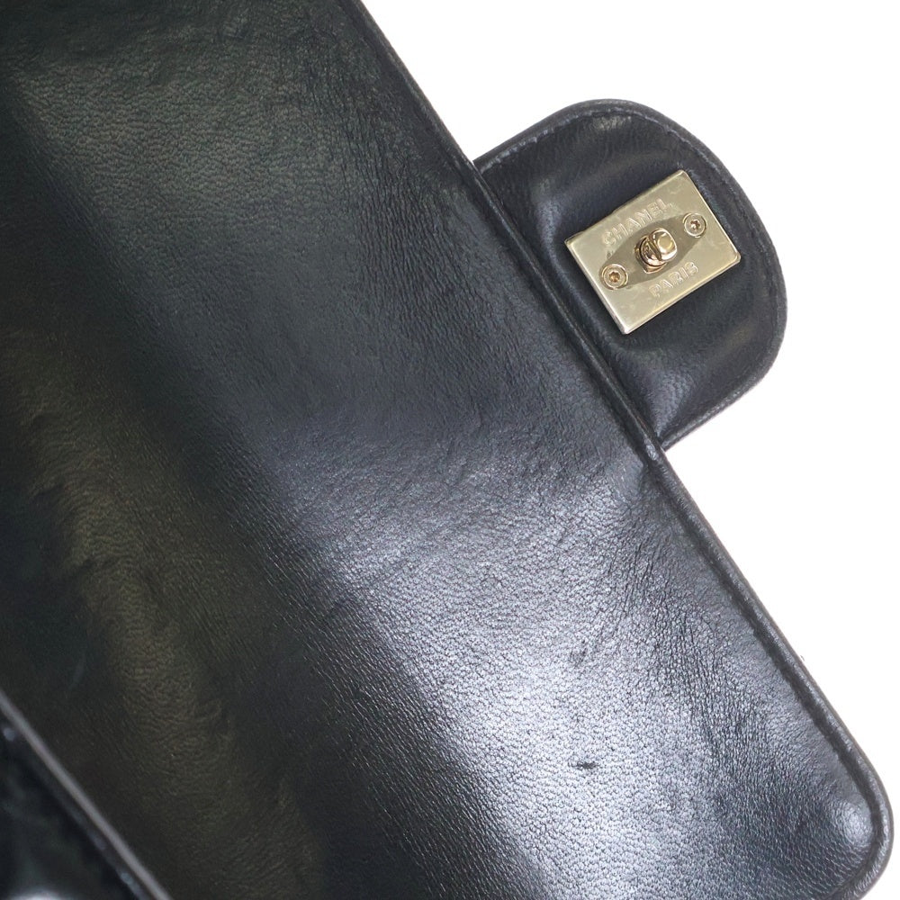 CHANEL(シャネル) マトラッセ20 トップハンドル ソーブラック ラムスキン ショルダーバッグ AS5243