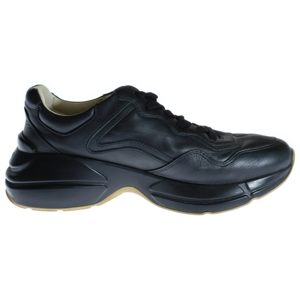 GUCCI(グッチ) RHYTON ライトン ヴィンテージロゴ プリント ローカットスニーカー ブラック/マルチカラー 552851