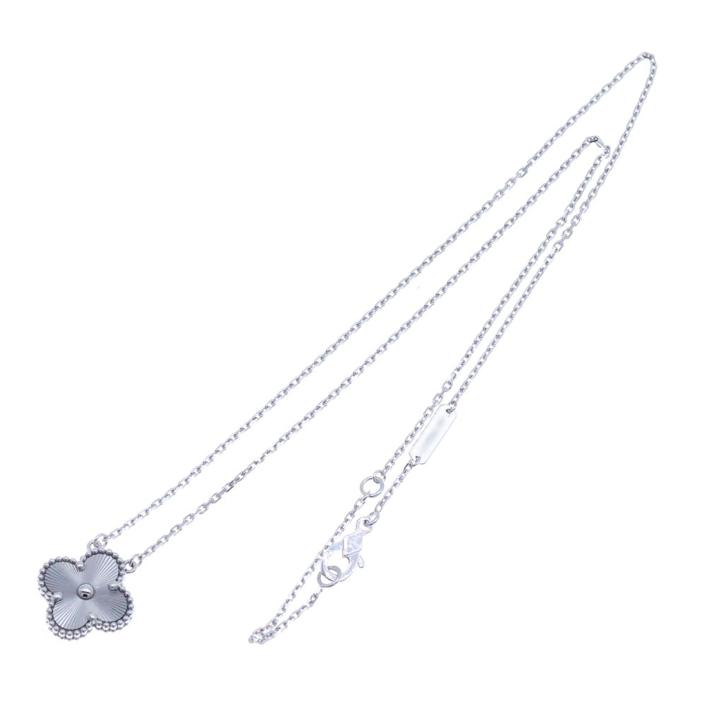 Van Cleef & Arpels(ヴァンクリーフアンドアーペル) ヴィンテージアルハンブラ ギョーシェ K18WG ホワイトゴールド VCARP9XG00