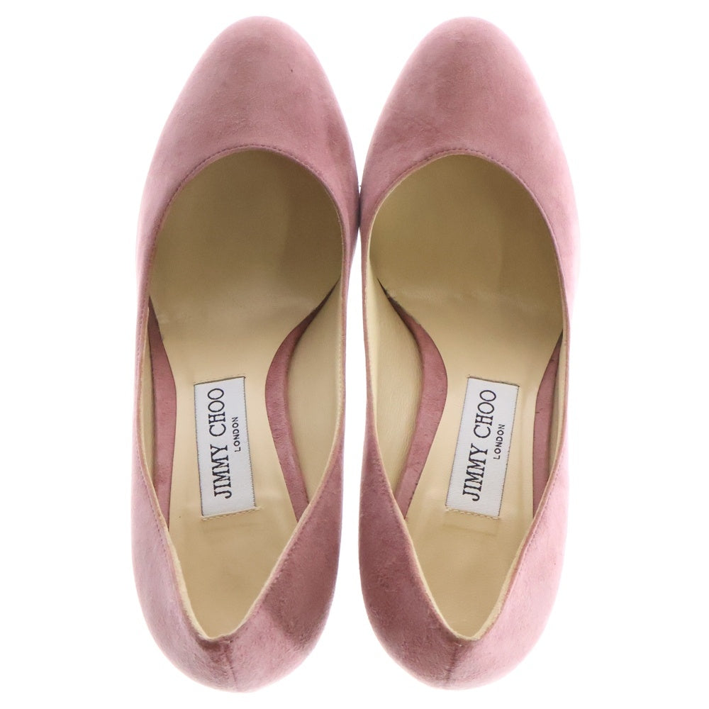 JIMMY CHOO(ジミーチュウ) ヒールパンプス シューズ スウェード ピンク 37 1/2 レディース