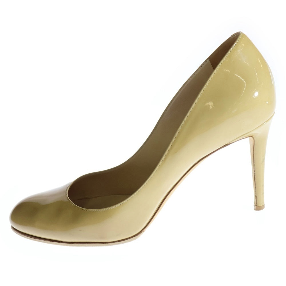 JIMMY CHOO(ジミーチュウ) ヒールパンプス シューズ イエロー エナメル 37 レディース